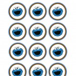 Cookie Monster Cupcake Toppers